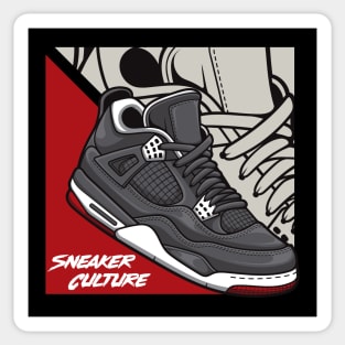 AJ 4 Retro Bred Sneaker Art Sticker